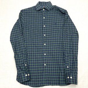 Polo Ralph Lauren Men's Blue/Green Plaid Long Sleeve Shirt Size 15 34-35‎